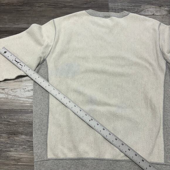 Vintage 70s Champion Reverse Weave Warm Up Gray White Mens XL Fleece Sweatshirt - Picture 3 of 7